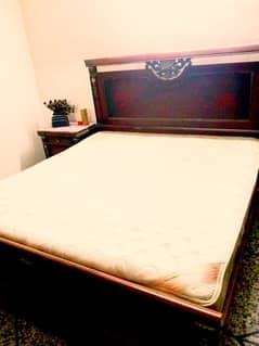 King size bed, 2 Side tables, Mattress, Dressing Table