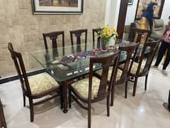 Dining Table 8 chairs Sheshum wood