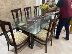 Dining Table 8 chairs Sheshum wood