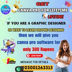 CANVA PRO for lifetime Only Rs 300