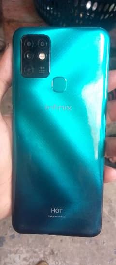 infinix hot 10 good condition only 20,000 and with box without charger