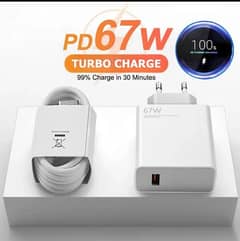 67W Original Fast USB Charger with Type C Charging Cable