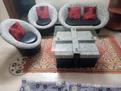 brand new sofa set 8 seated with stool & center table