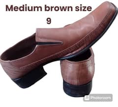 Medium brown men casual shoes slightly used.