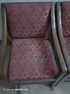 wooden sofa chairs good condition