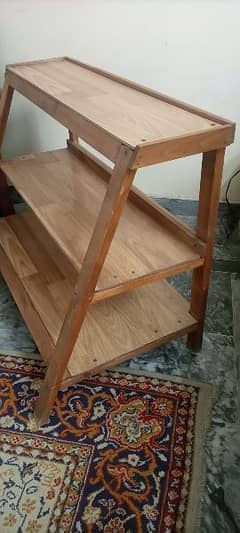 wooden side rack