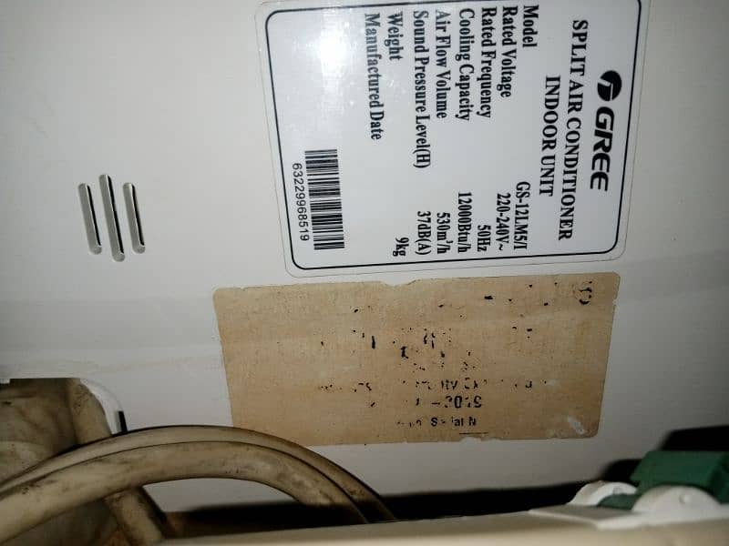 Gree 1 Ton Split Air Conditioner 10/10 condition 0