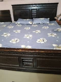 double bed with mattress +side tables