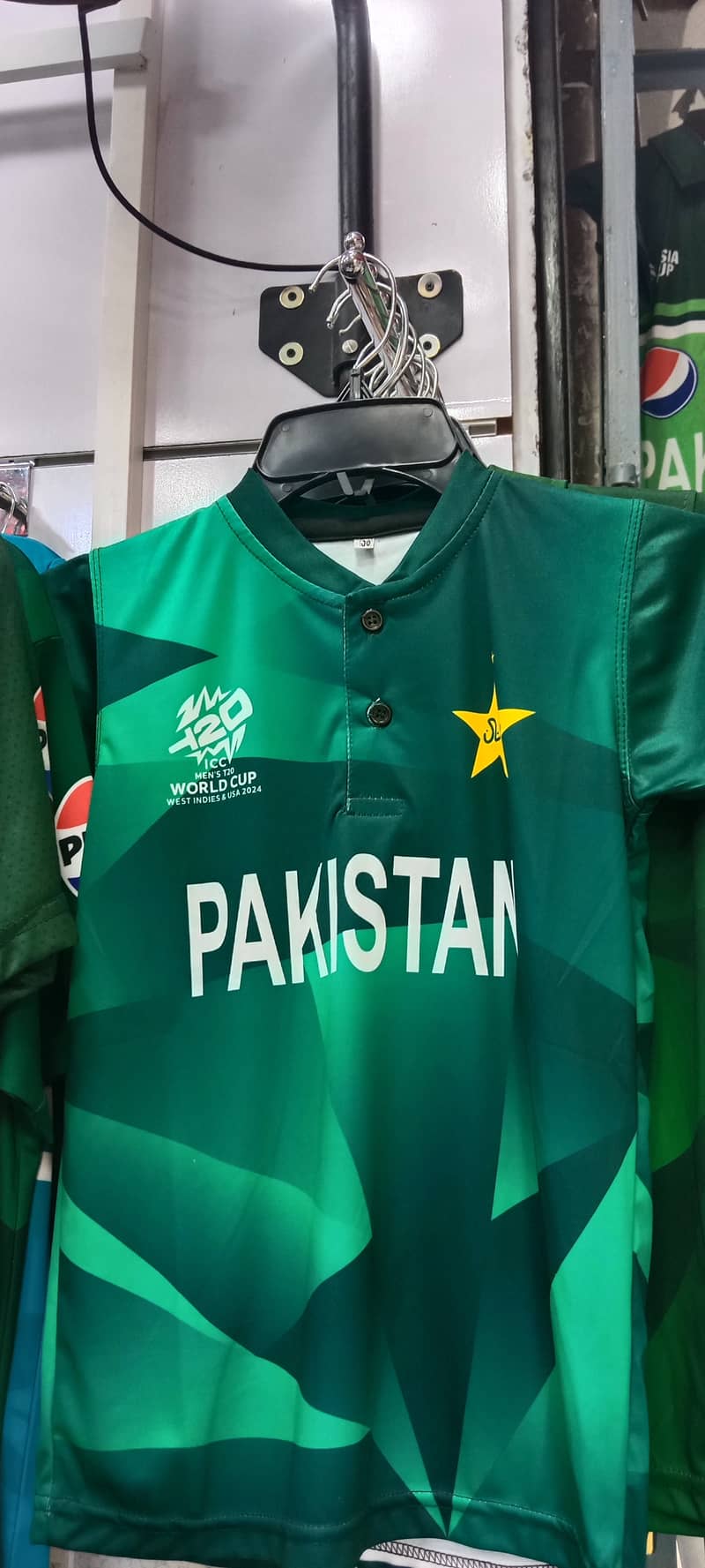 Pakistan New Matrix Jersey T-Shirt for Cricket T20 World Cup 2024 1
