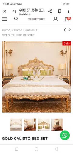 gOld calisto bed set