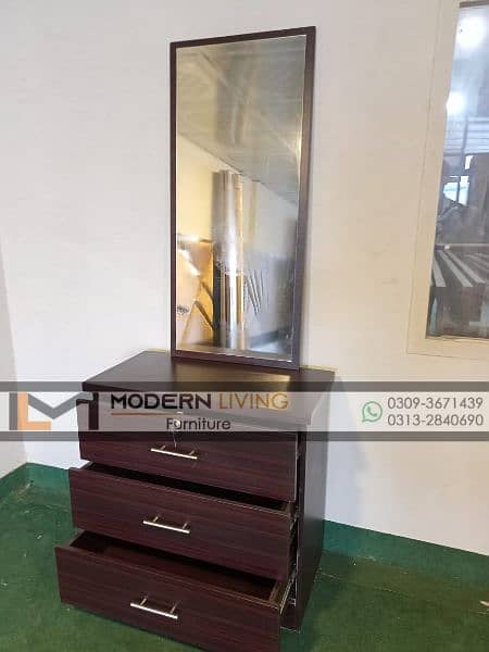 Stylish Dressing Table Full Mirror with shelves 2