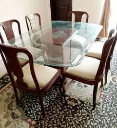 Brand New Glass Dining Table Set 6 Chairs