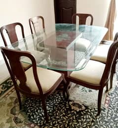 Brand New Glass Dining Table Set 6 Chairs