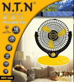 N. T. N AC / DC 12V revolving Fan | Solar Fan | 90 degree rotatable