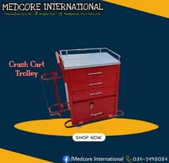 Crash Cart Trolley | Hospital Furniture Manufacturer | Premium Quality
