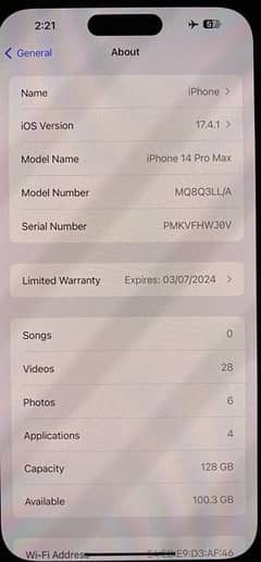 Iphone 14 Pro max (1Month Warranty )