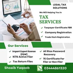 Tax Filer| NTN| SECP| Company Registration| FBR| Income| Sales Tax| La