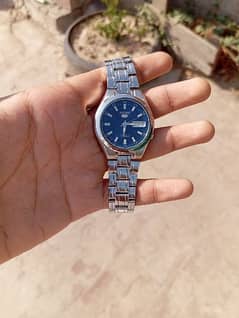 Seiko 5 original blue dial watch