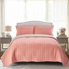 Bedspread Almada Powder Pink 220x240