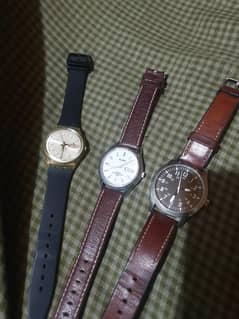 Three Branded Watches In Excellent Condition. Slightly Used.