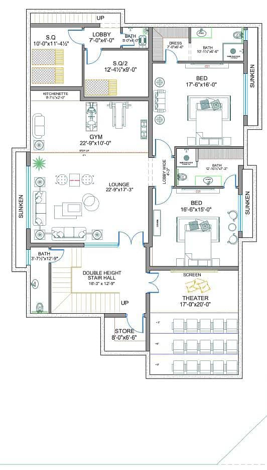 Architecture Interior/Office Design/Home Design/Map/2D 3D Naqsha/Room 13