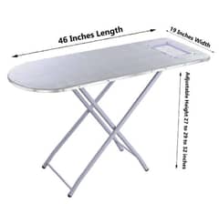 foldable and adjustable iron table