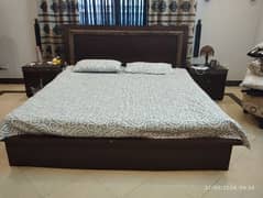 Bed side table dressing bed set / double bed / wooden bed / Furniture