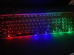 mechanical keyboard with mouse with beautiful lights