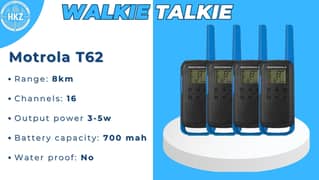 walkie talkie Motrola T62, kenwood Samsung | Wirless Set | Hiking Item
