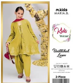 Full embroidered lawn dresses for kids
