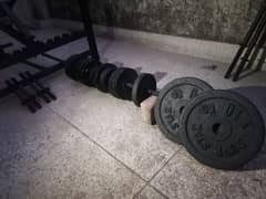 gym plates rods banch ext. .