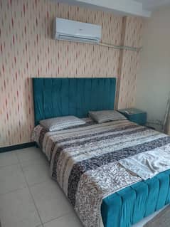 Front view 2 bedroom furnished apartment for rent in phase 4 civic centre bahria town rawalpindi