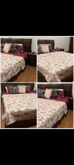 double bed with 2 side tables . . .