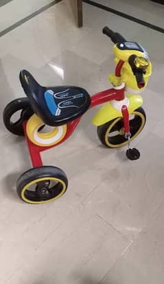 Kids Tricycle with Lights and Music with Imported Fiber Seat.