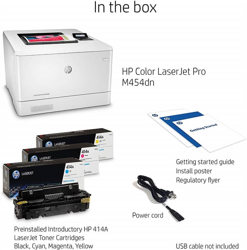 HP Color LaserJet Pro M454dn Printer 1