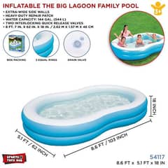 8.7 ft Big Family Pool for Kids above 3 years.