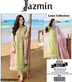3 Piece Women's Unstitched Embroidered lawn