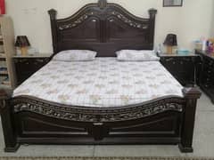 Bedset along with dressing table, mirror and sidetables