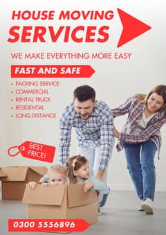 Lahore To All Pakistan  Mover Packer Service House  / office shifting