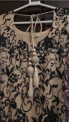 Pure Chiffon Embroidered maxi by Sana Safinaz