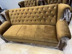 brown velvet sofa set