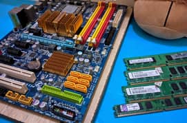 Gigabyte P43 Motherboard + Core 2 Quad Q9550 + 8gb DDR2 + IHS Fan 0