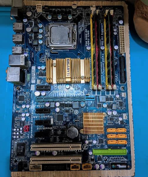 Gigabyte P43 Motherboard + Core 2 Quad Q9550 + 8gb DDR2 + IHS Fan 3