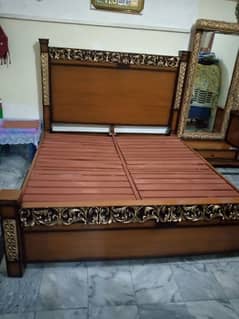 Double Bed without mattress +Dress. ing just like new