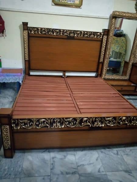 Double Bed +Dresssiing just like new without mattress 0