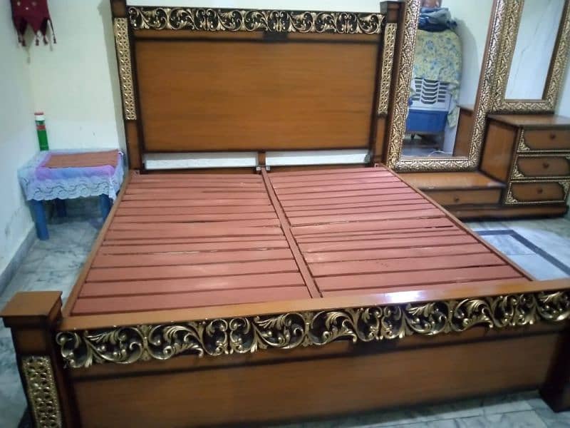 Double Bed +Dresssiing just like new without mattress 3