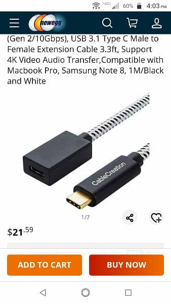 cablecreation full functional type C extension 0