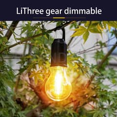 Rechargeable LED Camping Light, Hanging Tent Light Bulb with Hook,