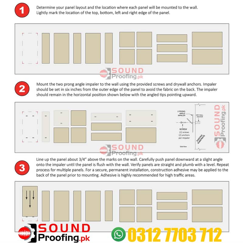 Acoustical Panels, Soundproof, Eco Absorption Panels Podcast Studio 1