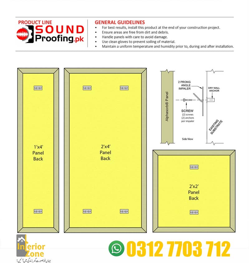 Acoustical Panels, Soundproof, Eco Absorption Panels Podcast Studio 3